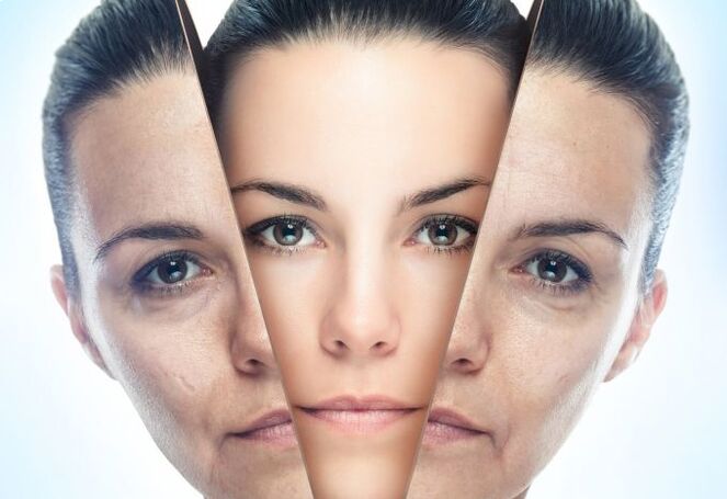 Procesul de eliminare a pielii feței de la schimbările legate de vârstă